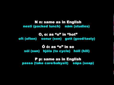 Icelandic Language Lesson 1   Alphabet and Pronunciation