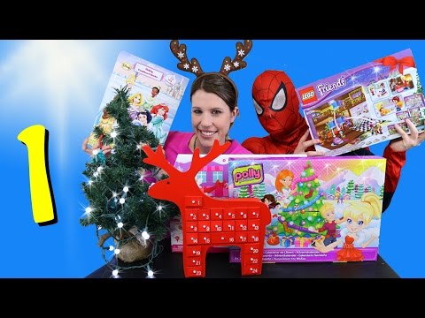 Surprise Toys ADVENT CALENDAR DisneyCarToys 24 Days of Christmas Barbie Lego Shopkins Polly Pocket 1