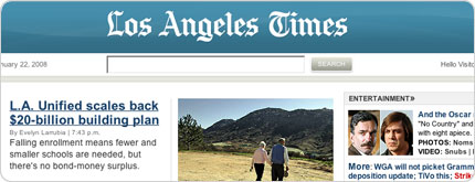 Los Angeles Times Web Site