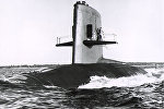 The nuclear submarine USS Scorpion is seen in the Atlantic Ocean in 1968 - The nuclear attak submarine Scorpion which was reported overdue at sea by the Pentagon May 27, 1968