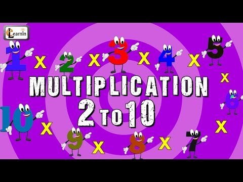 Multiplication tables 2 to 10 | Multiplication songs for children | elearnin