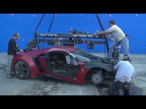 Fast & Furious 7 exclusive car jump Paul Walker and Vin Diesel, behind the scenes