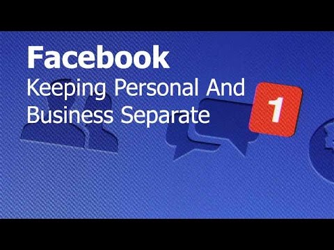 facebook business and personal page separate