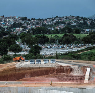 View of the Deodoro Olympic Park under construction, which will host several sports during the Rio 2016 Olympics Games, in Rio, Brazil, on April 2, 2015