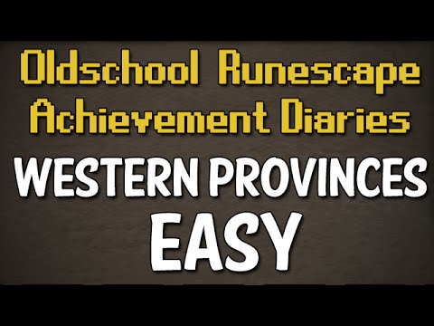 Western Provinces Easy Achievement Diary Guide | Oldschool Runescape