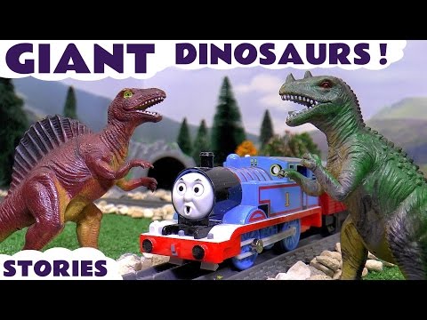 Thomas & Friends with Dinosaurs and Minions | The Good Dinosaur with Play Doh and Surprise Eggs