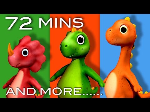 Ten Little Dinosaurs | And More *Numbers Songs* Nursery Rhymes | From LittleBabyBum