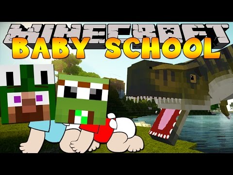 Minecraft -BABY SCHOOL DAYCARE - VISITING THE DINOSAURS!