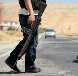 A member of the Turkish security forces