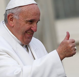 Pope Francis gestures during a special audience to celebrate a Jubilee day for the mystic saint Padre Pio in Saint Peter's Square at the Vatican February 6, 2016.