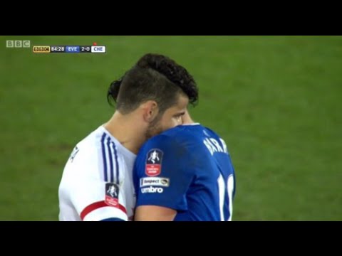 Diego Costa Fight Bites Gareth Barry 2016 (Everton vs Chelsea 2-0)