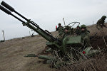 An anti-aircraft gun ZU-23