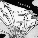 In October 1962, Americans were terrified over Soviet missiles in Cuba, as this newspaper map showing distances between Cuba and major North American  cities demonstrates.