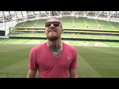 Conor Mcgregor Visits Aviva Stadium In Dublin - UFC 194