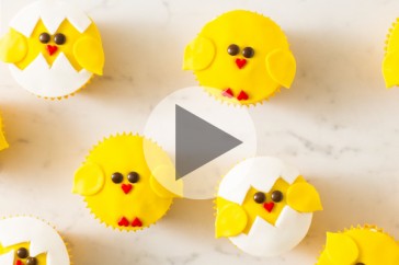 How to make Easter chick cupcakes