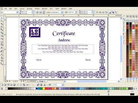 How to Design a Certificate Using CoreDRAW very Simple