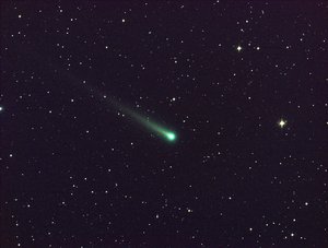 File - Comet ISON shines in this five-minute exposure taken at NASA's Marshall Space Flight Center on Nov. 8, 2013, at 5:40 a.m. EST.