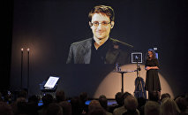 A chair is pictured on stage as former U.S. National Security Agency contractor Edward Snowden is awarded the Bjornson prize Molde, Norway, in this September 5, 2015 file photo