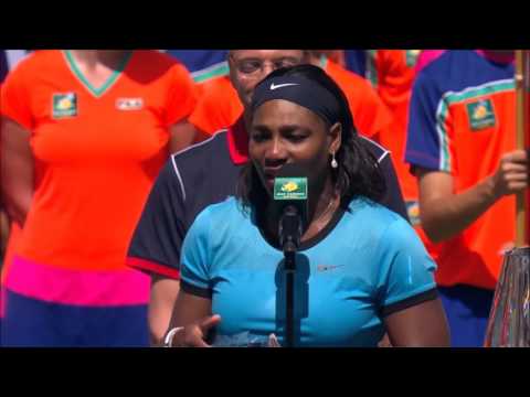 BNP Paribas Open: Serena Williams Thanks The Fans