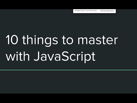 10 Things to Master to For JavaScript Beginners