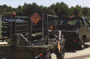 Weapons being driven across Andrews Air Force Base to the flight line on September 11.