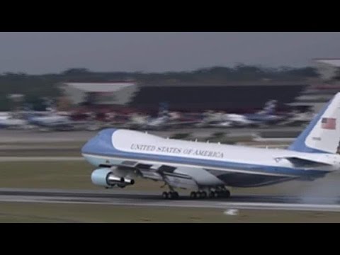 President Barack Obama lands in Cuba