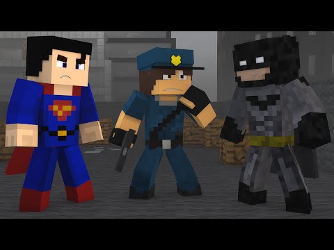 Minecraft : BATMAN VS SUPERMAN A LUTA !! - ( Polícia e Ladrão)