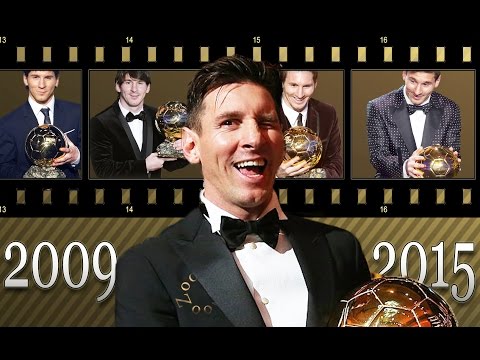 Lionel Messi ● All Ballon D'Or Awards ● 2009 - 2015 ᴴᴰ