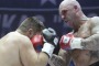 Who's the Daddy?: Australia's Lucas Browne batters Ruslan Chagaev on his way to victory in the WBA world heavyweight clash.