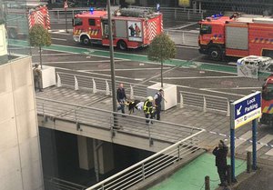 Zaventem airport after a deadly attack in Brussels, Belgium, Tuesday, March 22, 2016.