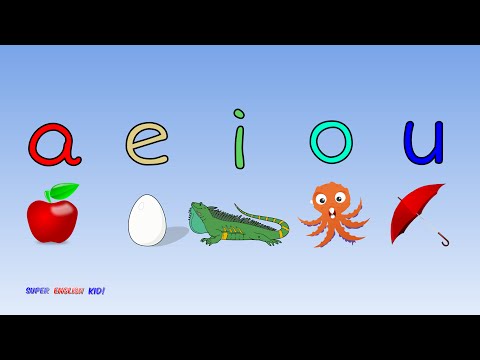 ♫ Fun and Fast Short Vowel Phonics Song "aeiou" with actions. (Grade 1)♫