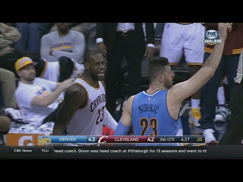 LeBron Gets Revenge on Nurkic | Nuggets vs Cavaliers | March 21, 2016 | NBA 2015-16 Season