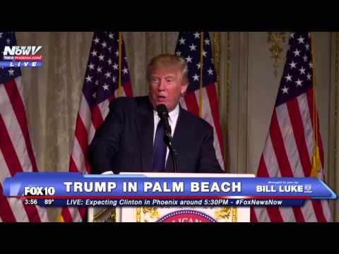 Donald Trump Palm Beach Speech Full - Addresses Phoenix & Tucson Arizona Protesters FNN