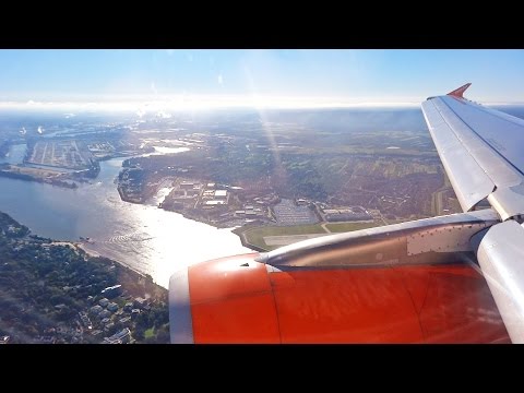 EasyJet Airbus A319 G-EZFW Approach and Landing at Hamburg Airport