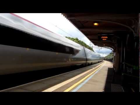 Virgin Trains at full speed and tilt through Berkhamstead 10/07/12