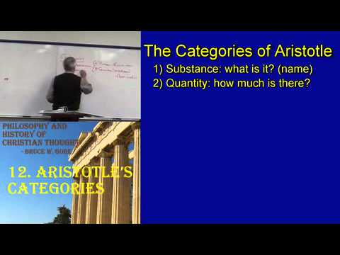 12. Aristotle's Categories