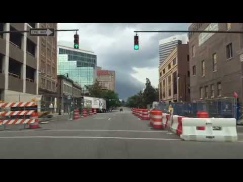 Driving Downtown - Birmingham Alabama USA