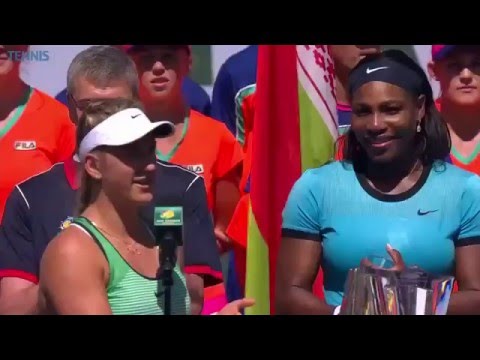 Victoria Azarenka 2016 BNP Paribas Open Final Speech