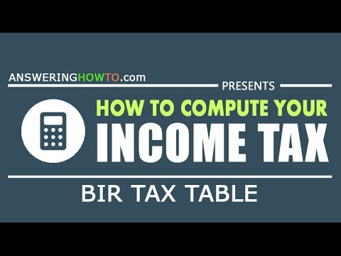 How to compute income tax using BIR's Tax Table