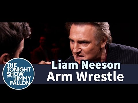 Jimmy Fallon and Liam Neeson Arm Wrestle