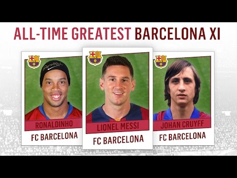 All-Time Greatest Barcelona XI | Messi, Ronaldinho, Cruyff!