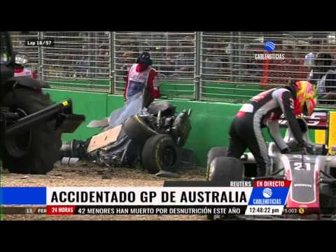 Fernando Alonso, fuera del GP de Australia tras aparatoso accidente