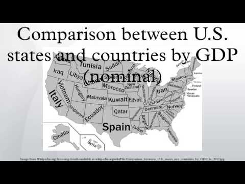 Comparison between U.S. states and countries by GDP (nominal)