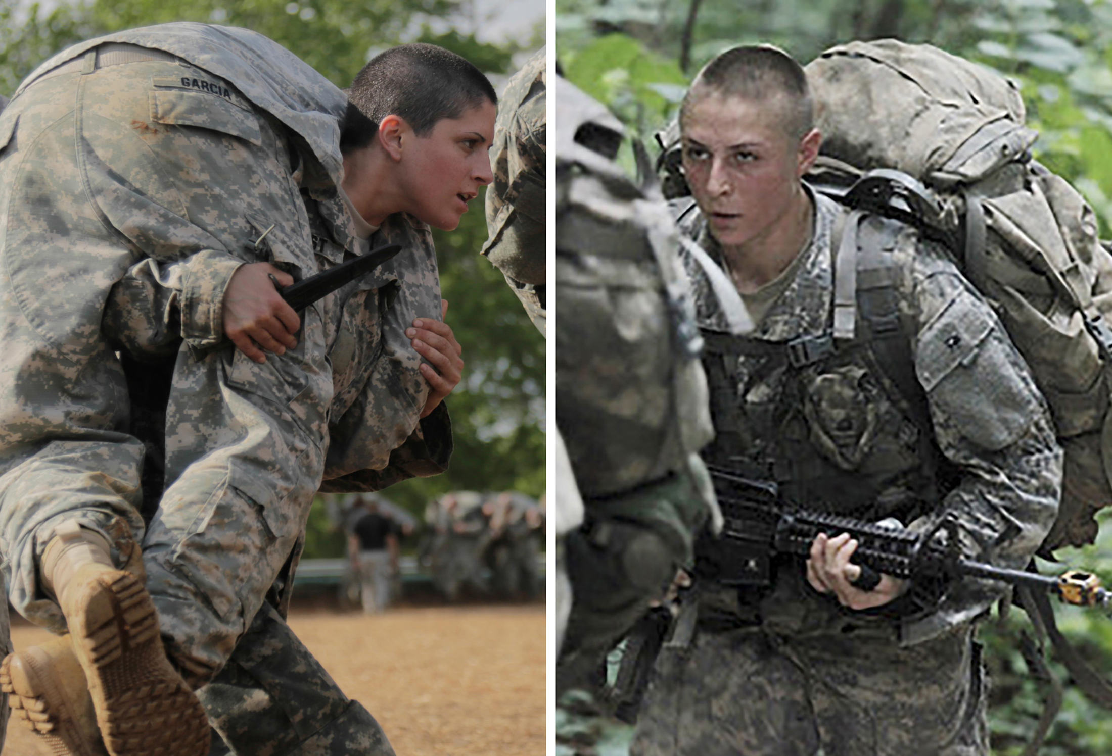 U.S. Army Capt. Kirsten Griest (L)  and First Lieutenant Shaye Haver (R)