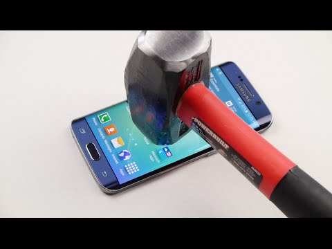 Samsung Galaxy S6 Edge Hammer & Knife Scratch Test