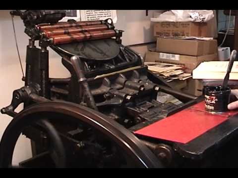 Ian Robertson - Printing Press Demonstration