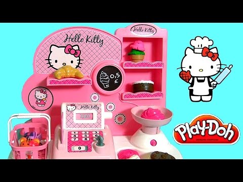 Hello Kitty Bakery Shop Play Doh - Pastelería Pasticceria Pâtisserie Panadería Bäckerei булочная