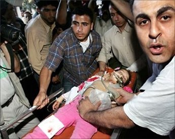 Aseel after being shot - Image by Maan News Agency