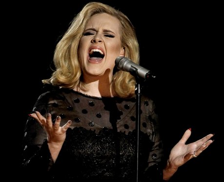 In this Feb. 12, 2012 file photo, Adele performs during the 54th annual Grammy Awards in Los Angeles.