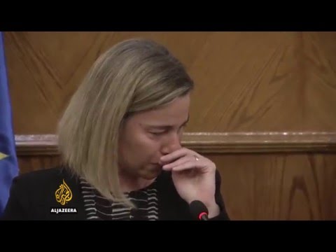 EU's Mogherini overcome with emotion after Brussels attacks